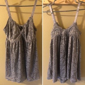 Torrid Silver/Gray lace teddy